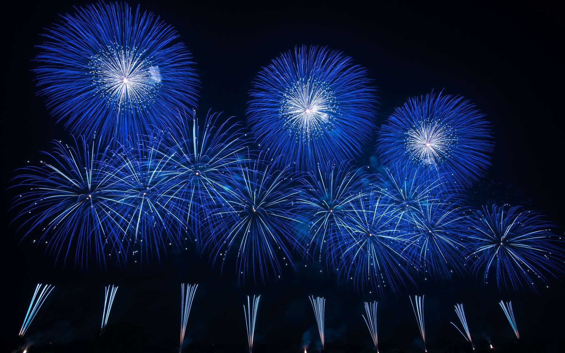 Silvester Feuerwerk blau Silvester Feuerwerk blau